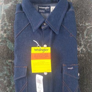WRANGLER WESTERN BUTTON UP SHIRT, NWT